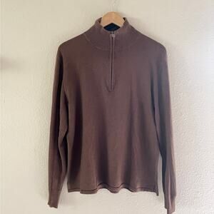 Vintage The North Face Half zip brown sweater